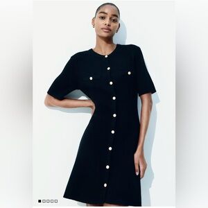 H&M Rib Knit Button-Front Dress
